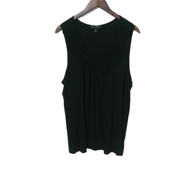 Mercer & Madison 2X Black Sleeveless Top Plus - Picture 2 of 7